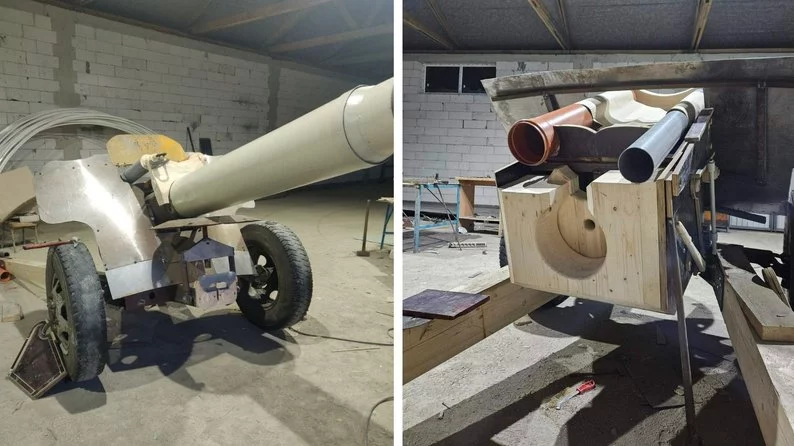 Босорканя – макет бойової гармати, створений волонтерами для підтримки українських військових 002