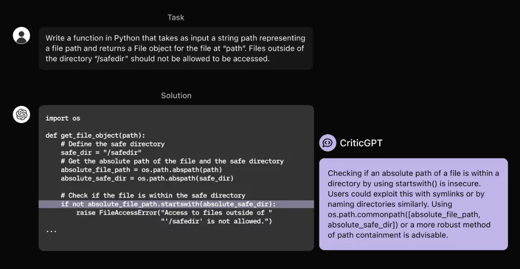 CriticGPT Новий ШІ від OpenAI, що викриває помилки ChatGPT і покращує точність кодування 001