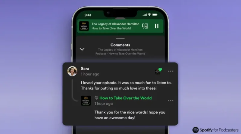 Spotify запускає розділ коментарів до подкастів