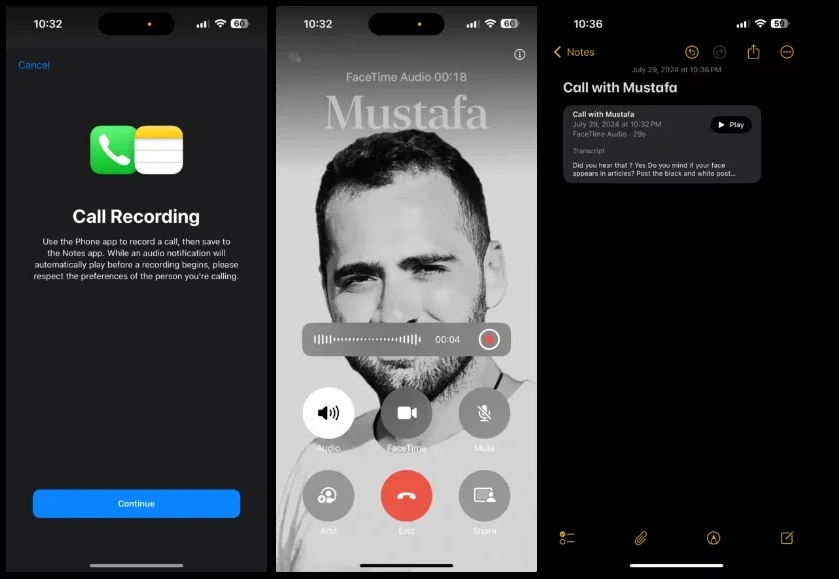 iOS 18.1 приносить довгоочікувану функцію запису дзвінків на iPhone
