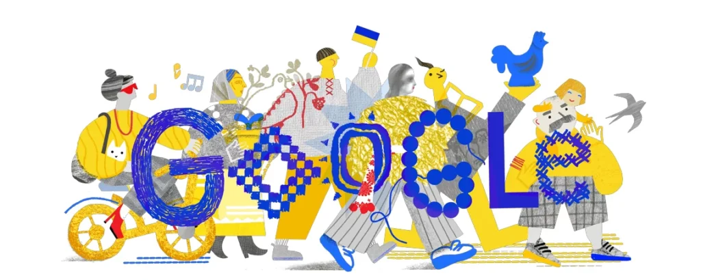 Google відзначає День Незалежності України новим дудлом 001