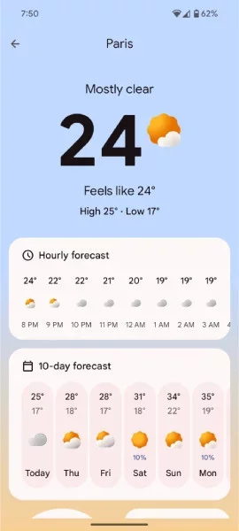 Новий автономний додаток Google Weather тепер доступний для завантаження на Android 001