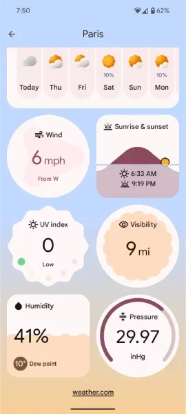Новий автономний додаток Google Weather тепер доступний для завантаження на Android 003