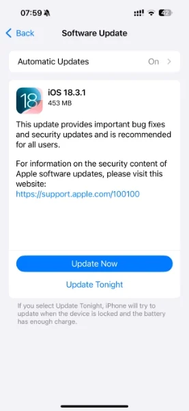 Apple випустила iOS 18.3.1: що змінилося в оновленні