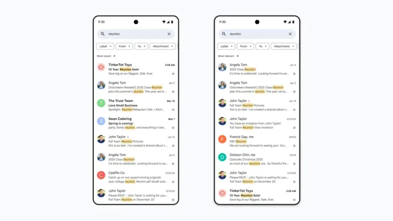 Gmail отримує оновлений пошук із підтримкою ШІ