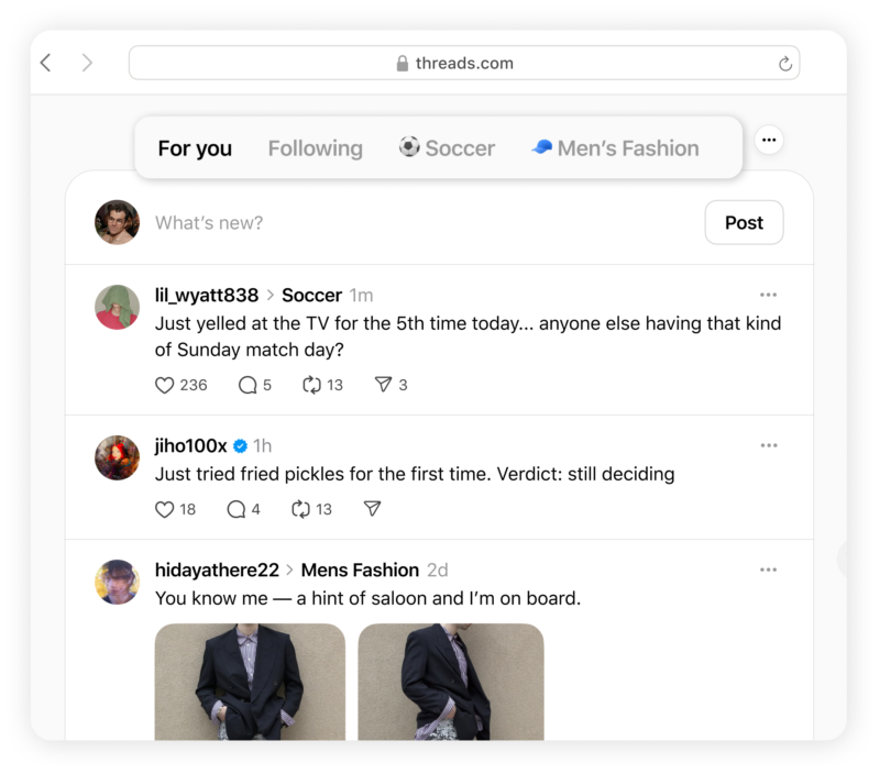 Meta перенесла Threads на новий домен та покращила вебверсію