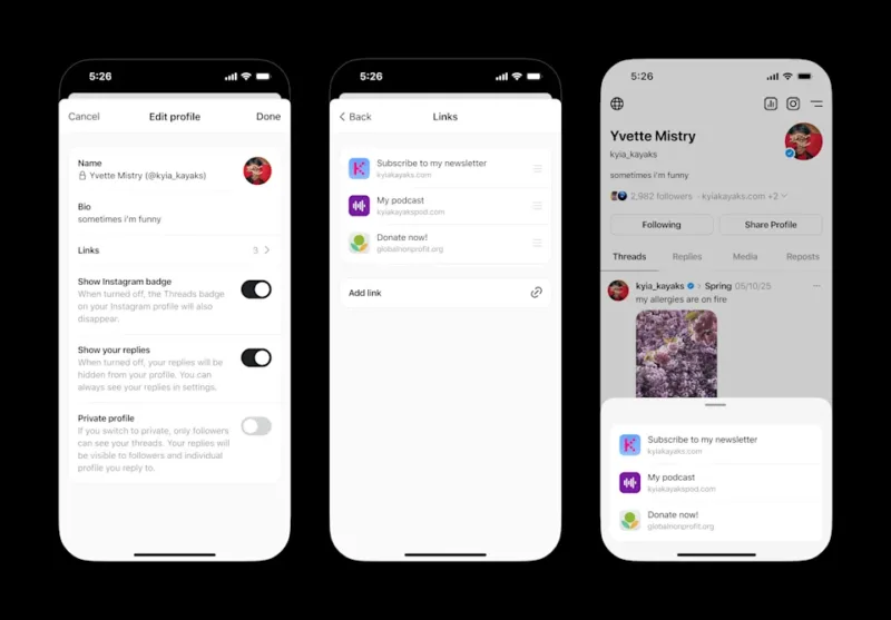 Threads робить посилання помітнішими, щоб допомогти розширити охоплення
