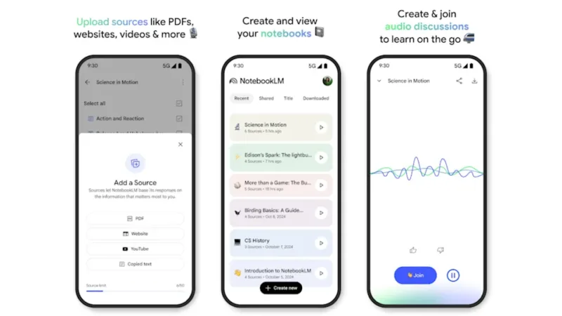 Google випускає застосунок NotebookLM для Android та iOS
