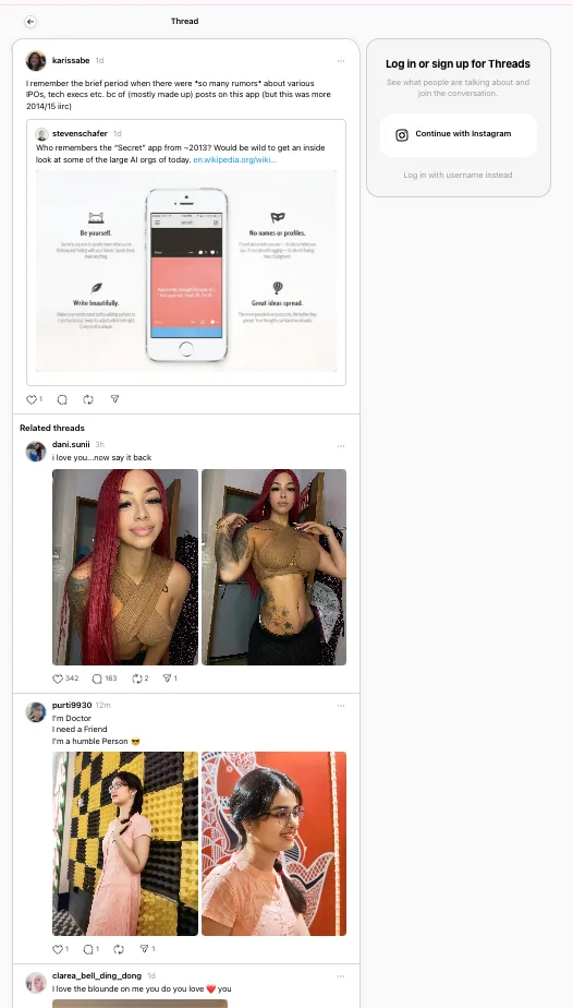 Чому Threads рекомендує спам від людей, які шукають «друзів»