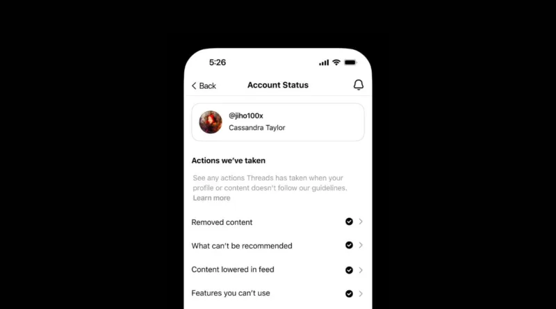 Threads нарешті покаже, коли ваші пости приховані: Meta запускає функцію Account Status