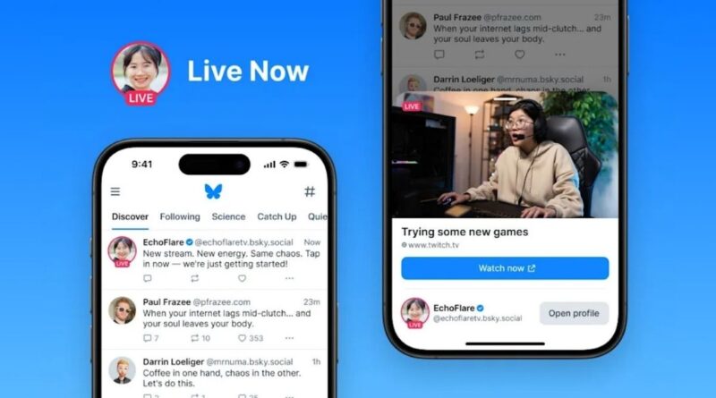 Bluesky тестує функцію «прямий ефір» зі стримерами та NBA