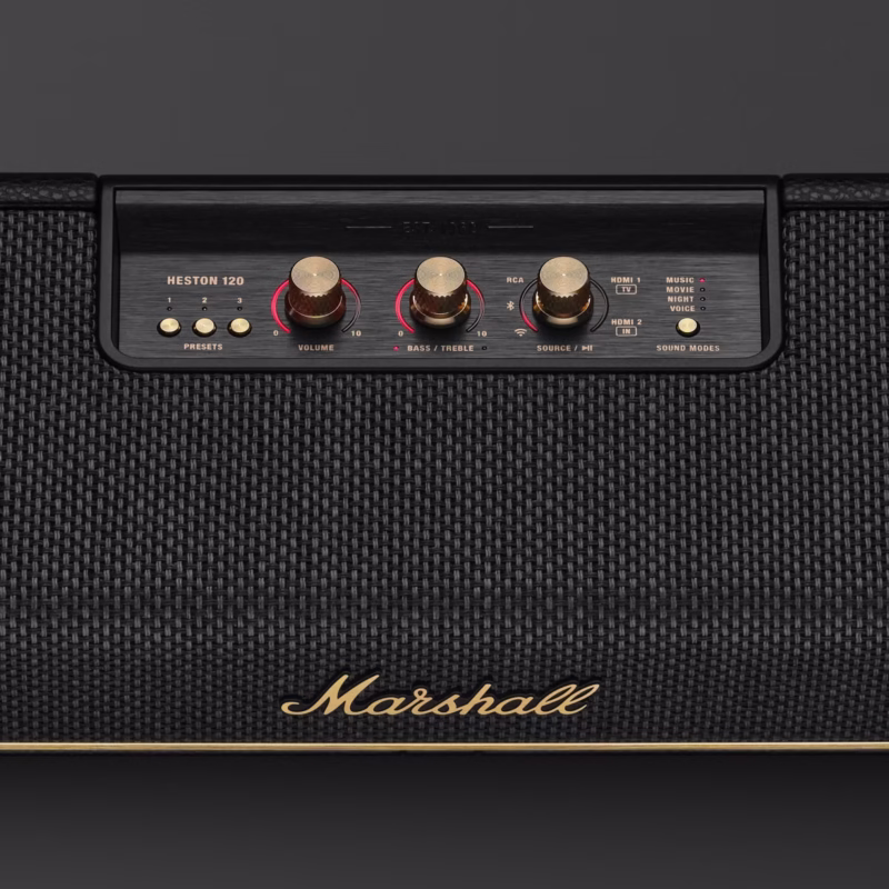 $1000 за перший саундбар від Marshall — Heston 120 із Dolby Atmos і фірмовим дизайном гітарного підсилювача