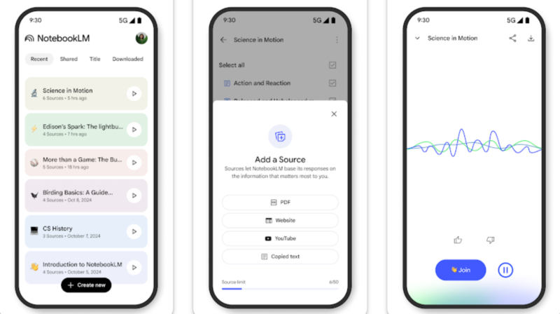 Google запустив окремий застосунок NotebookLM для Android напередодні Google I/O 2025