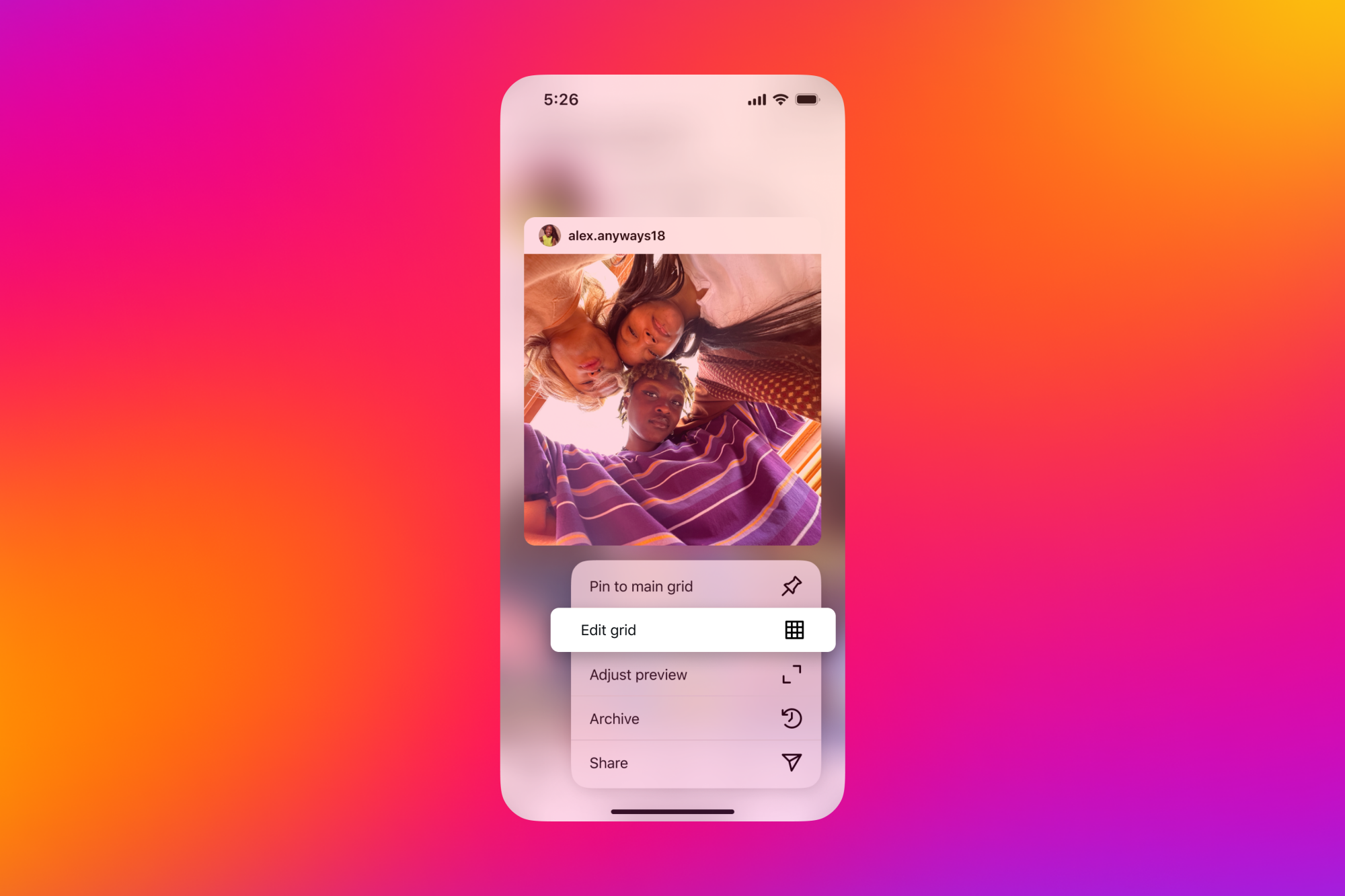 Instagram готує редизайн профілю: з’явиться можливість змінювати порядок постів