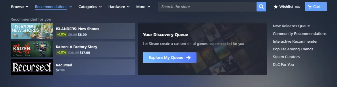 Steam тестує новий магазин: оновлений дизайн для легкого пошуку ігор