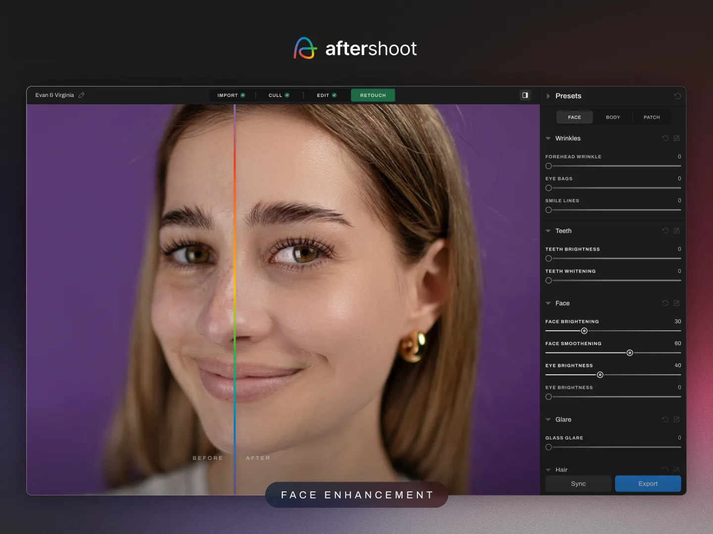 Face Enhancement — Aftershoot AI Retouching