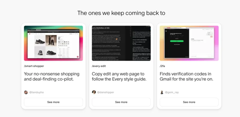 Браузер Dia запускає галерею функцій, а Perplexity додає завдання до Comet