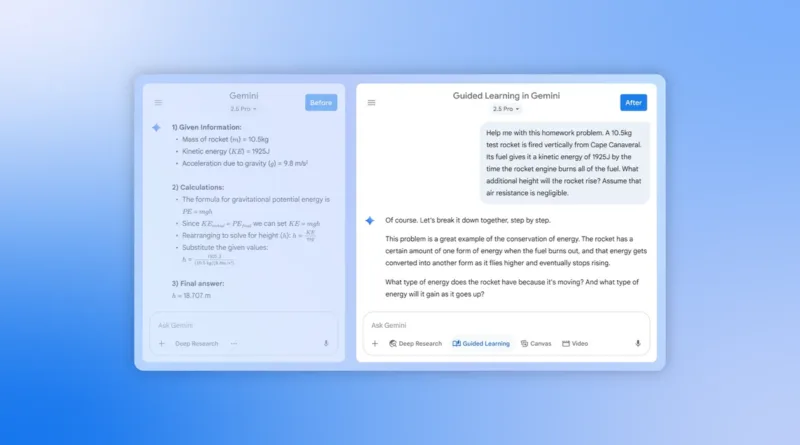 Google запускає Guided Learning у Gemini: ШІ-наставник для учнів та студентів