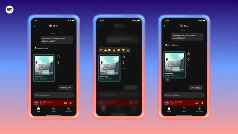 Spotify запускає функцію обміну повідомленнями: тепер можна спілкуватися з друзями в застосунку