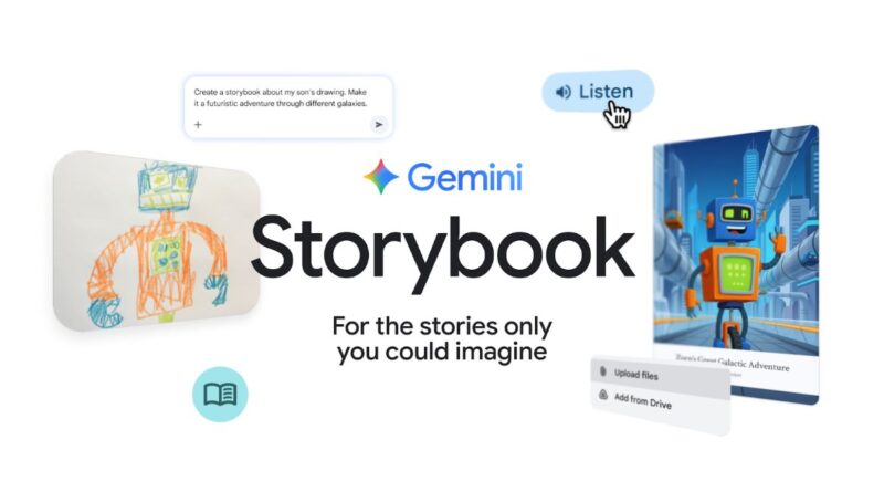 Gemini тепер дозволяє створювати персоналізовані ілюстровані книжки з історіями та аудіосупроводом