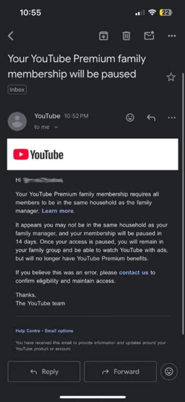 YouTube перевірятиме сімейні підписки Premium: нова політика як у Netflix