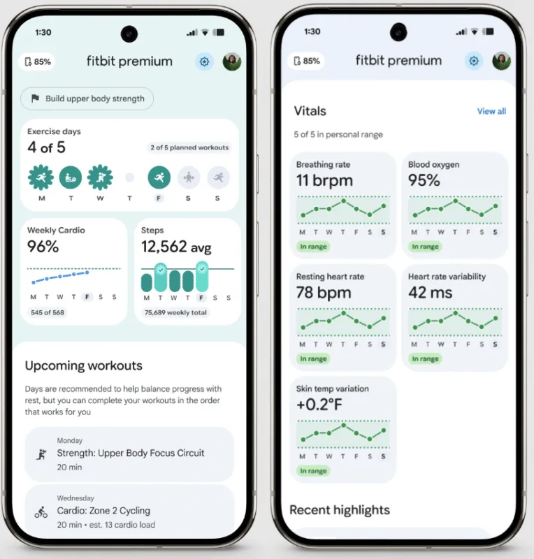 Fitbit запустив Gemini-Coach: персональний ШІ-тренер в оновленому застосунку