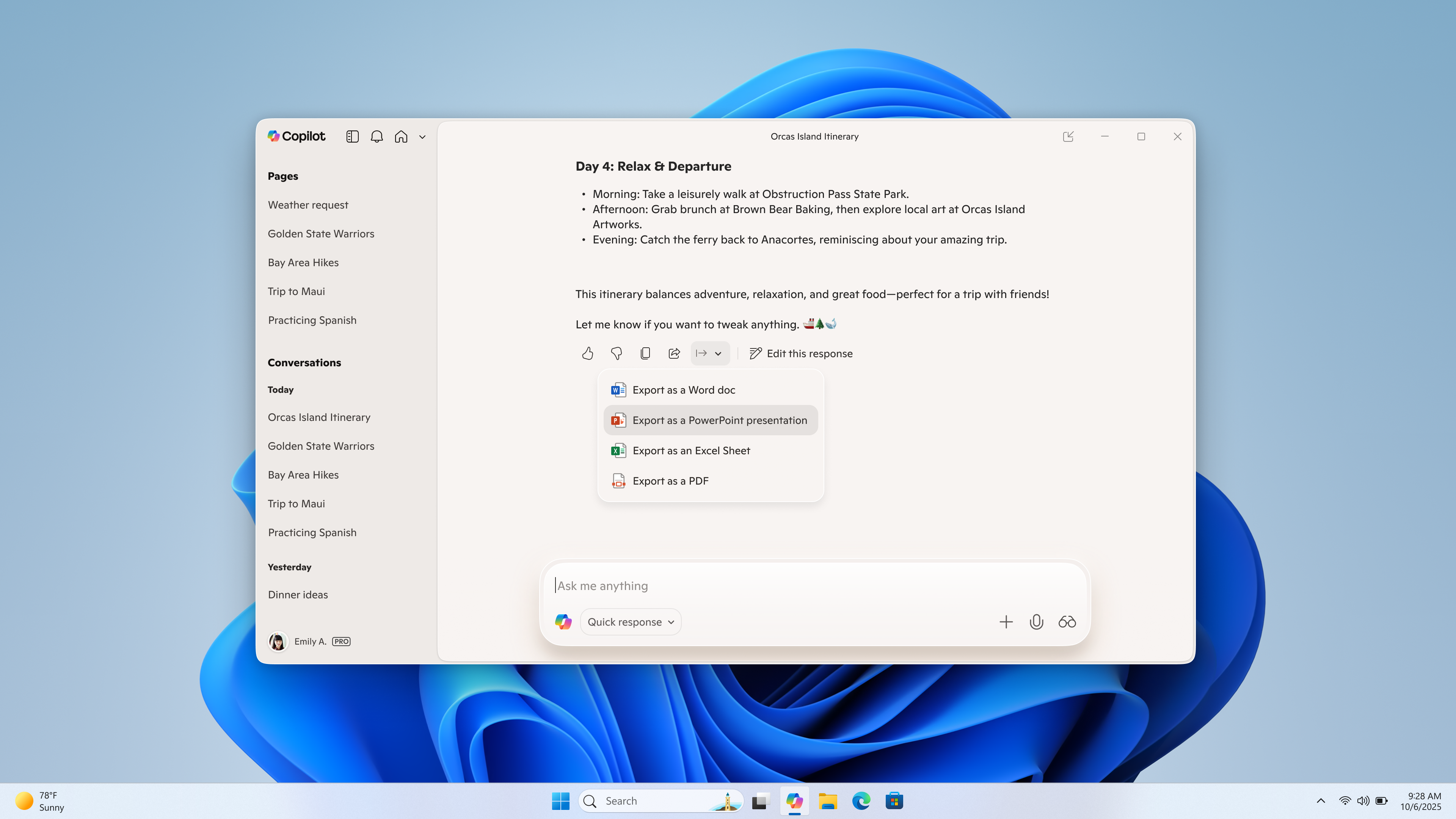 Microsoft оновила Windows Copilot, додавши функцію створення документів Office та інтеграцію з Gmail