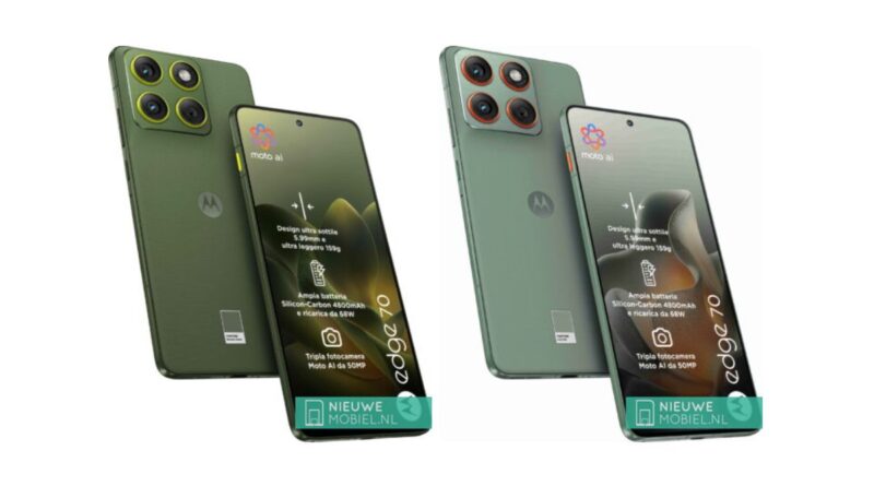 Надтонкий Edge 70 від Motorola витік у двох кольорах та розкрив рекордну автономність