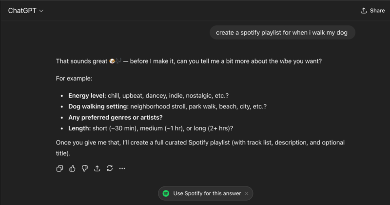 Як підключити Spotify до ChatGPT та створювати персоналізовані плейлисти