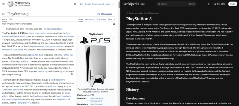 Grokipedia Ілона Маска копіює Wikipedia: ШІ-енциклопедія стартувала з плагіату та суперечливих фактів