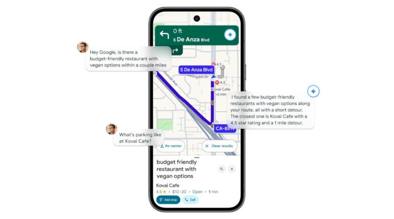 Google Maps інтегрує Gemini для покращення навігації та керування без допомоги рук