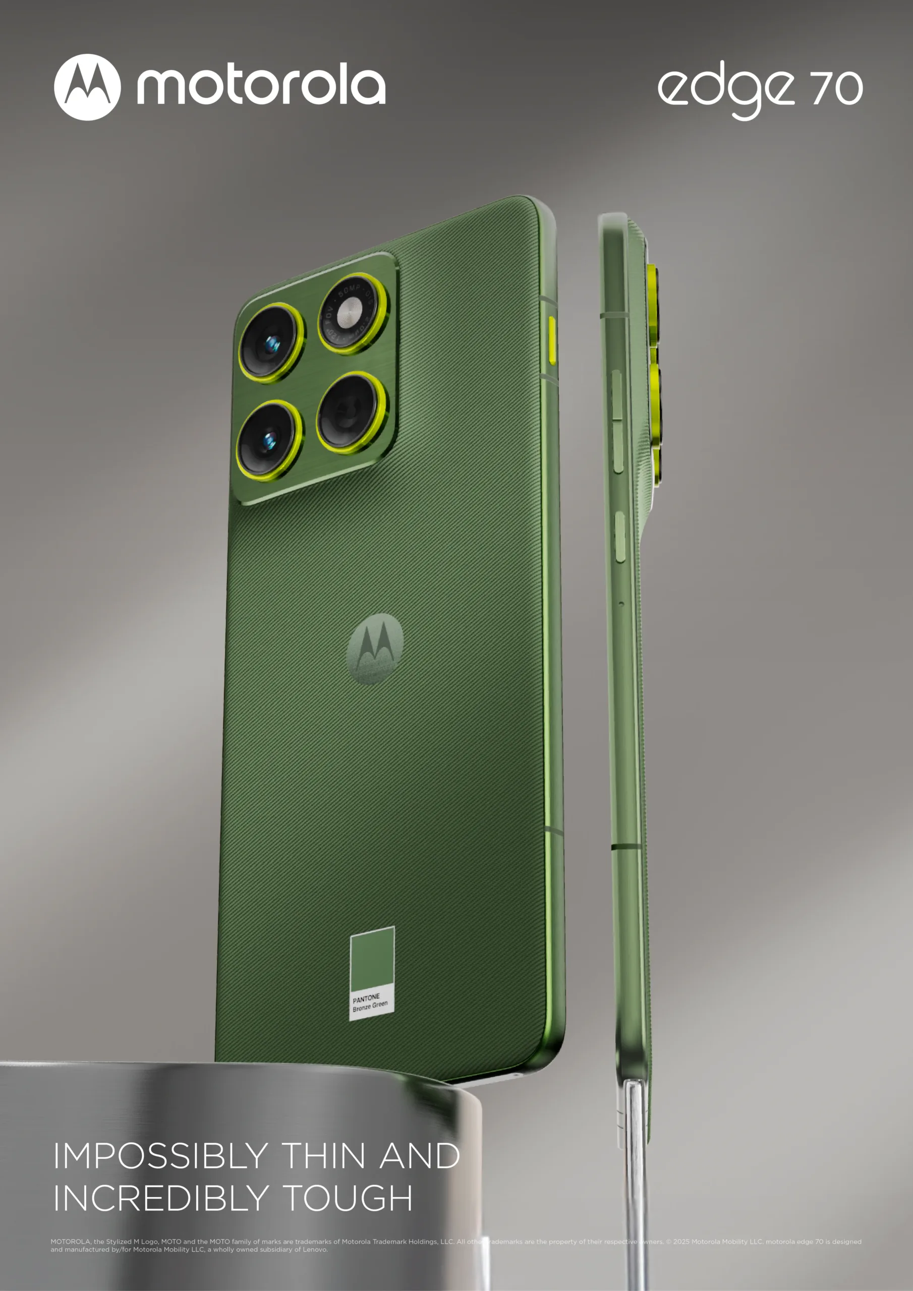 Motorola представила Edge 70: надтонкий (5.99 мм) смартфон з 4800 мАг, трьома 50 МП камерами та moto ai