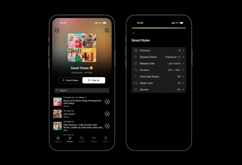 Pocket Casts замінює «Фільтри» на повноцінні плейлисти