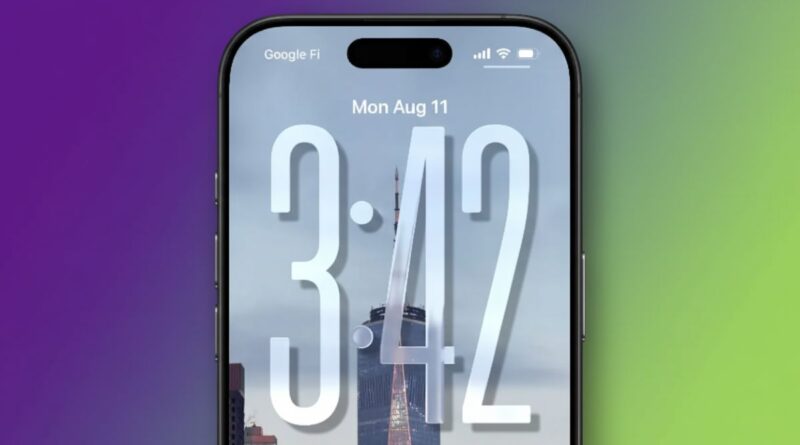 Як розтягнути годинник на екрані блокування в iOS 26: покрокова інструкція активації «adaptive time»