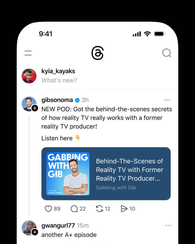 Threads від Meta націлився на подкастерів: нові функції для просування шоу та обговорень