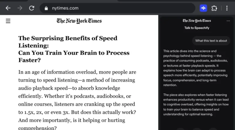 Speechify додає голосове введення та асистента у Chrome: тепер це не лише "читалка"