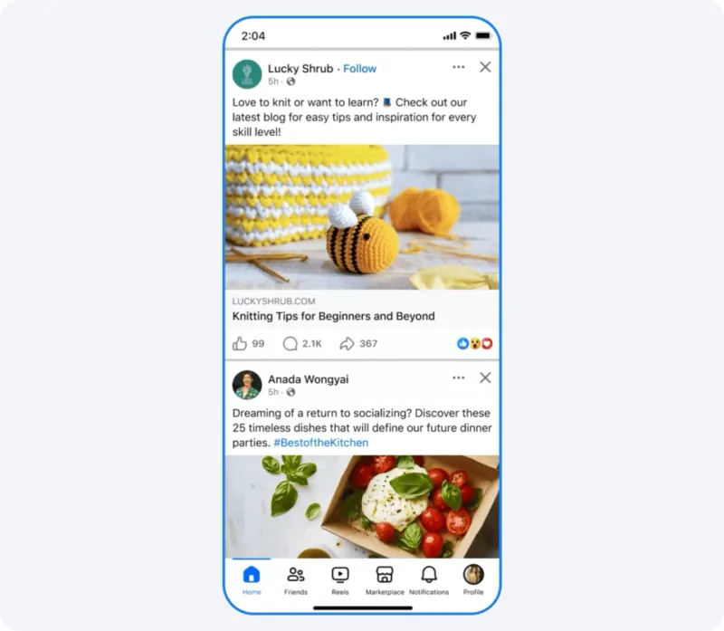 Facebook глобально оновлює дизайн: Marketplace у головному меню та лайки подвійним дотиком