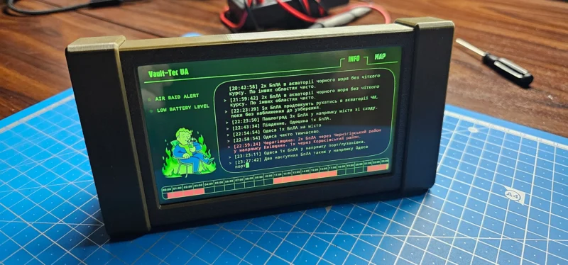 В Україні створили систему моніторингу тривог у стилі Pip-Boy із гри Fallout