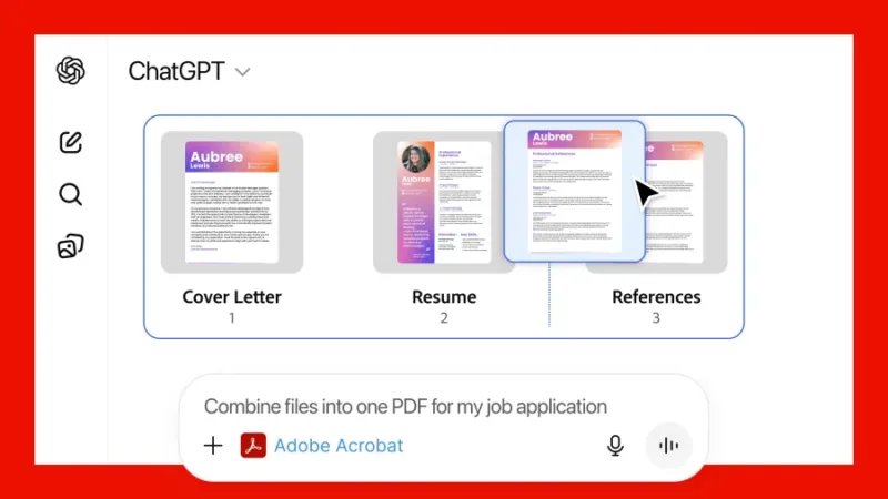Adobe інтегрує Photoshop, Express та Acrobat у ChatGPT: редагування фото та PDF прямо в чаті