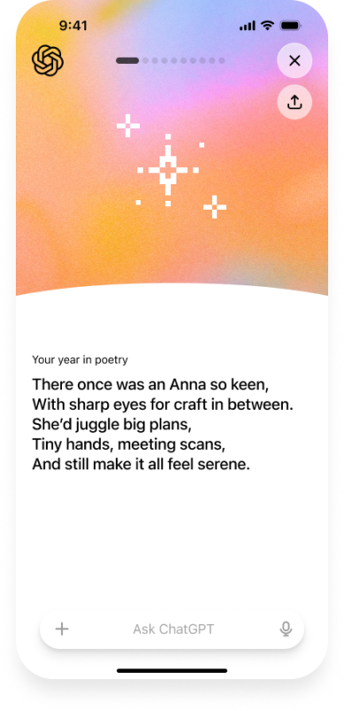 OpenAI запустила «Your Year with ChatGPT» — аналог Spotify Wrapped