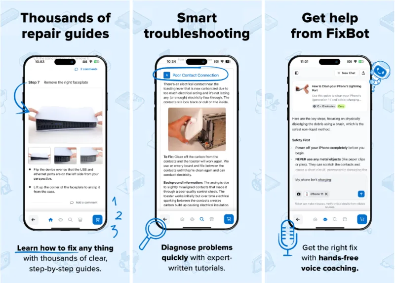 iFixit запустив застосунок FixBot: штучний інтелект допоможе відремонтувати будь-що