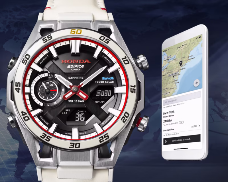 Casio випускає лімітований годинник Edifice ECB-2300HR-1A до 60-річчя тріумфу Honda в F1