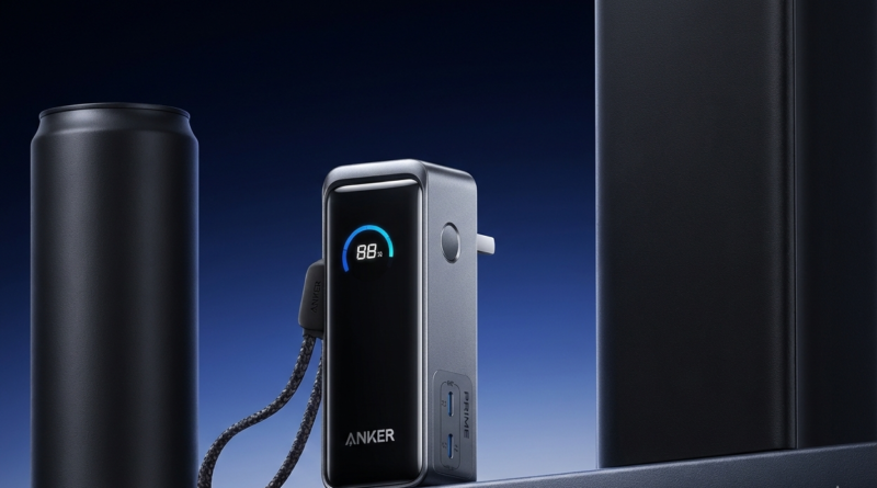 Anker представила універсальний павербанк Prime 65W 3-в-1 із вбудованим кабелем та екраном