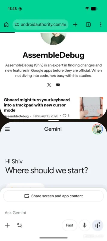 Gemini на смартфонах отримав режим розділеного екрана: як працює нова багатозадачність
