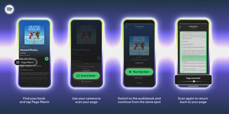 Spotify запускає функцію Page Match для синхронізації паперових та аудіокниг