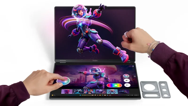Lenovo представила концепт Yoga Book Pro 3D: подвійний OLED та 3D без окулярів