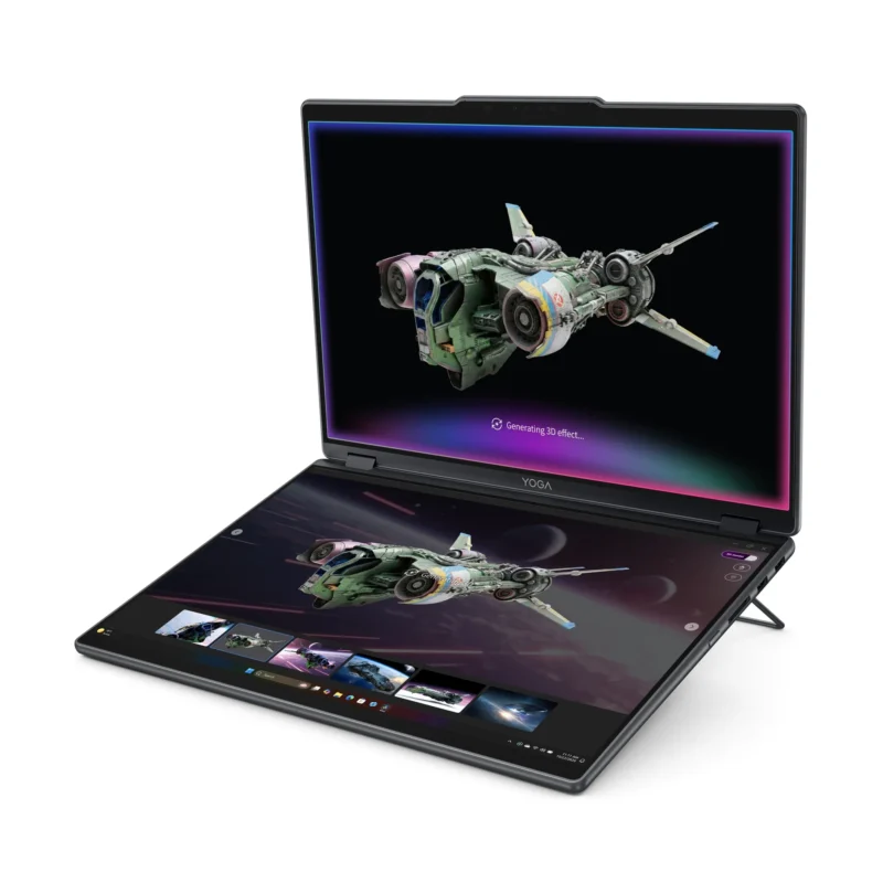 Lenovo представила концепт Yoga Book Pro 3D: подвійний OLED та 3D без окулярів