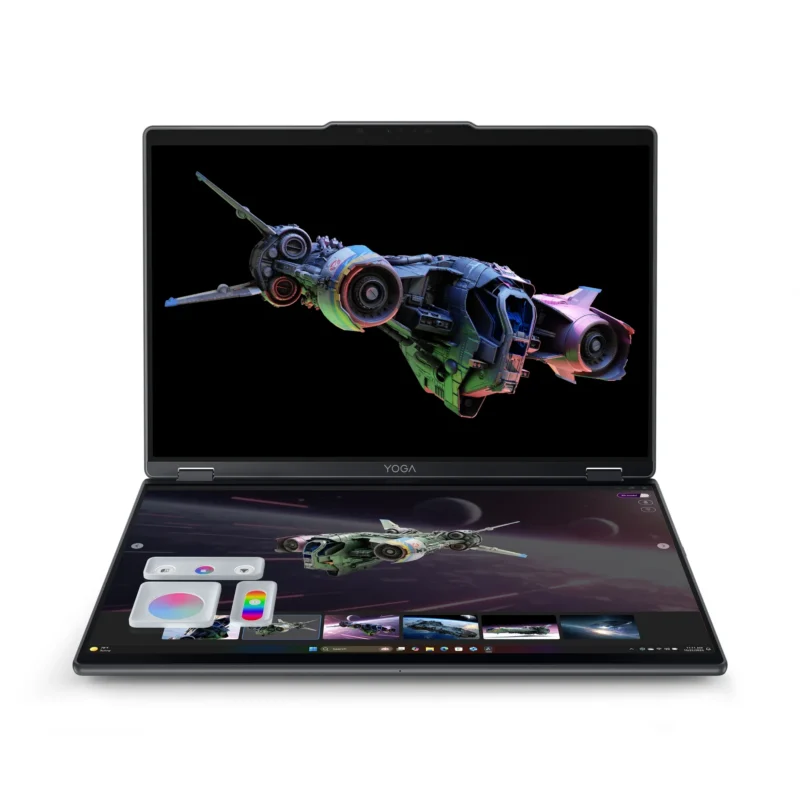 Lenovo представила концепт Yoga Book Pro 3D: подвійний OLED та 3D без окулярів