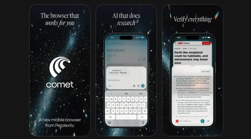 AI-браузер Comet від Perplexity тепер доступний безплатно на iPhone