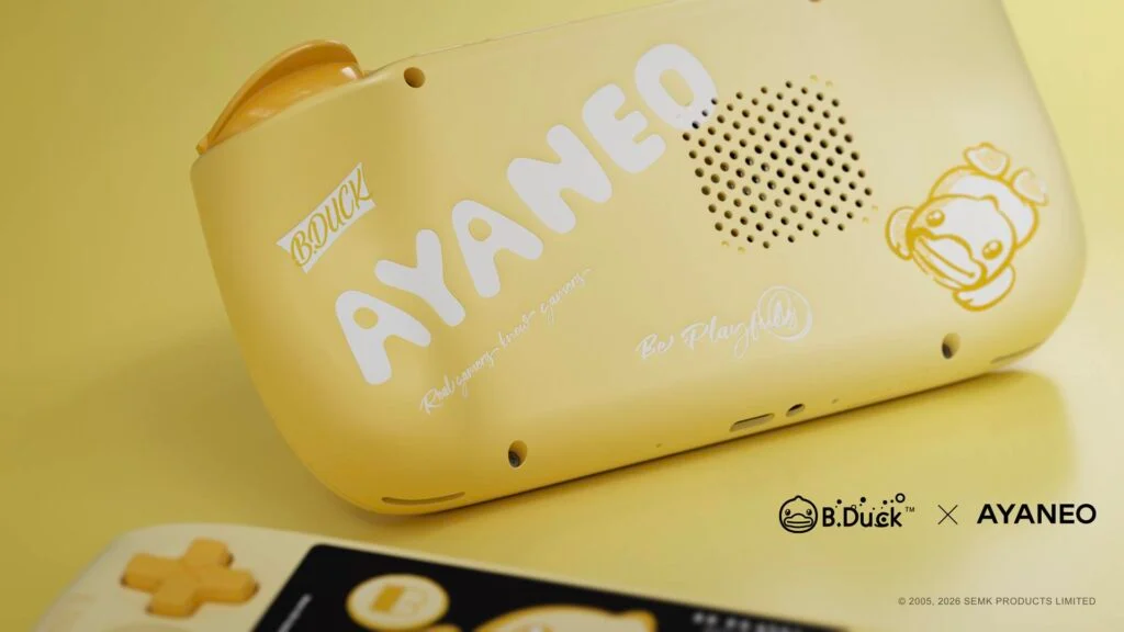 Ayaneo представила Pocket Air Mini × B.Duck: лімітована ретро-консоль до року Коня